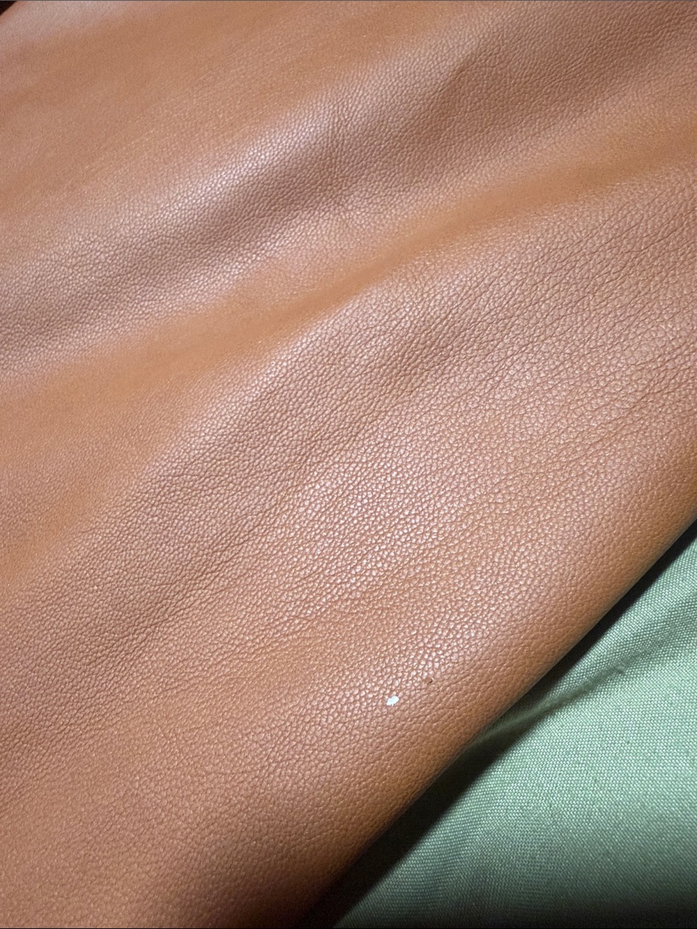 7 for all mankind Women’s Double-Breasted Faux Leather Trench Coat - Tan - Picture 3 of 6